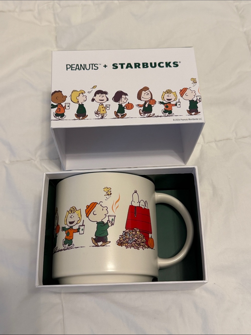 Peanuts x Starbucks Snoopy White Ceramic Mug